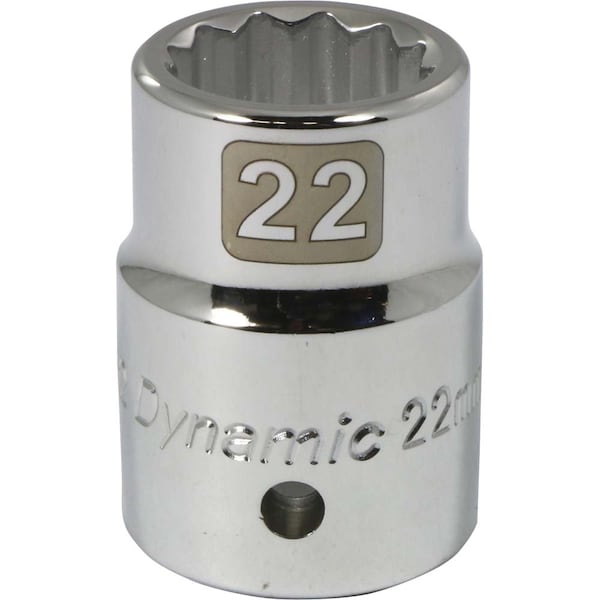 3/4" Drive, 22mm Metric Socket, 12 Points